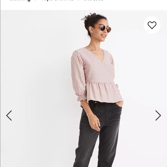 Madewell Tops - Madewell Puff Sleeve Wrap Top (S)